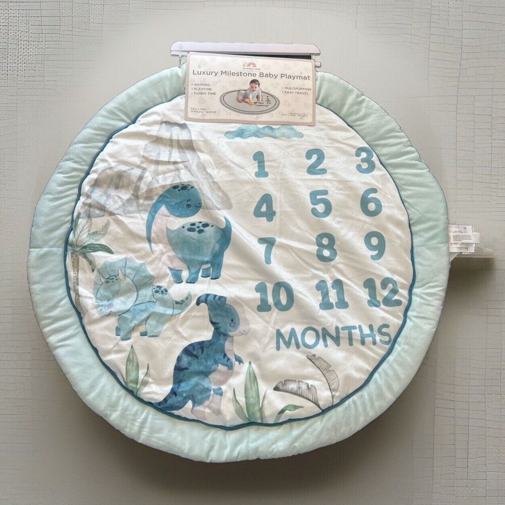 Manhattan Baby Luxury Milestone Baby Playmat 35x35 Multipurpose Mat Blanket NEW